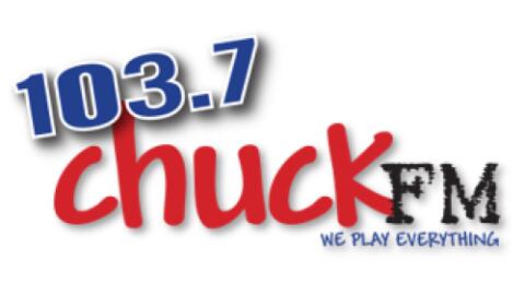 103.7 Chuck FM - We Play Everything Logo