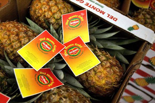 Rare Rubyglow pineapple - costing $395 - being sold at California produce stand