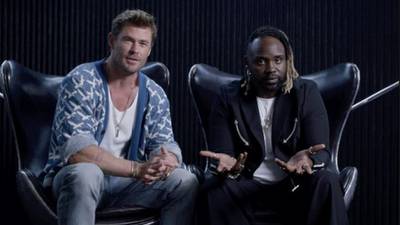 Chris Hemsworth, Brian Tyree Henry announce 'Transformers One' trailer will debut in space